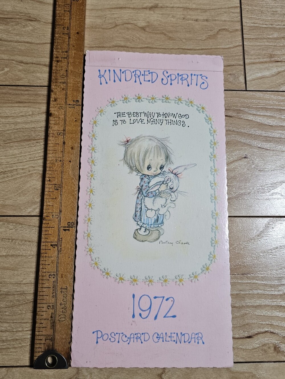 Vintage Betsey Clark Kindred Spirits 1972 Postcard Calendar 1970s Hallmark